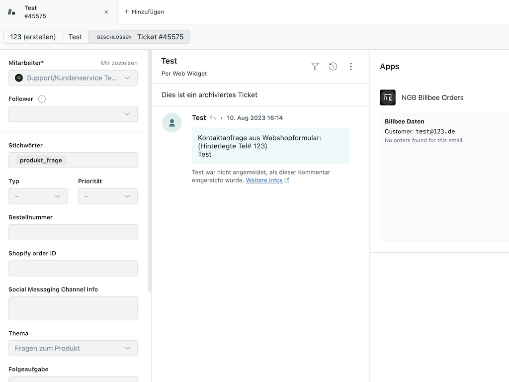NGB Billbee Orders screenshot 1